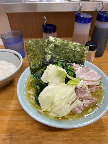 「チャーシューメン ほうれん草 小ライス」@吉田家 本店の写真