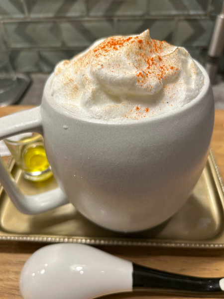 「カプチーノラーメン」@Rahmen Eddie 新宿御苑の写真