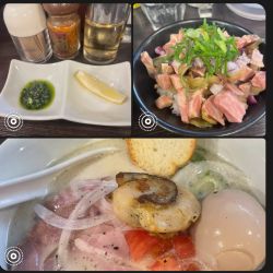 特製　天然真鯛と帆立のそば＋肉飯