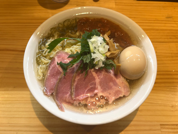 「【限定】冷やし梅昆布水ラーメン＋味玉」@麺道 六善の写真