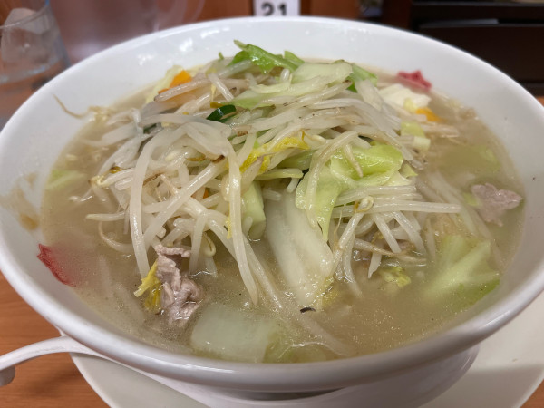 「野菜たっぷりタンメン大盛640円」@日高屋 八王子南口店の写真