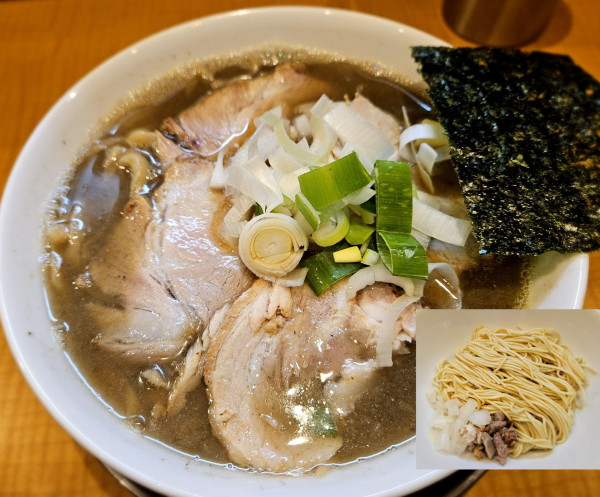「特上煮干ラーメン+和え麺」@九段 井さいの写真