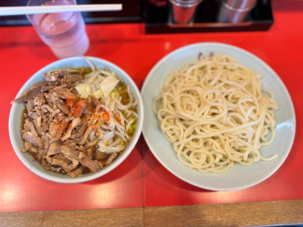 「チャシューやさいつけそば(小鉢)1250円」@丸長 目白店の写真