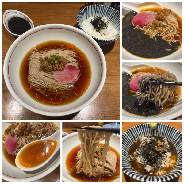 「【限定】メジカ節を使った冷やしそば 黒胡麻とラー油の2層仕立」@寿製麺よしかわ 川越店の写真