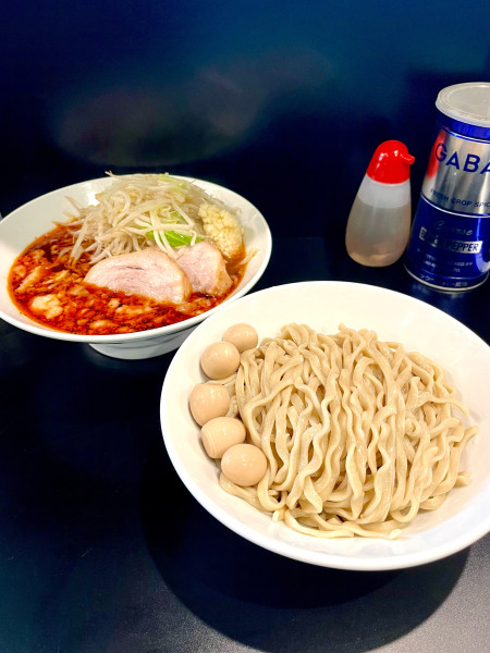 「つけ麺豚2枚うずら」@豚風。の写真