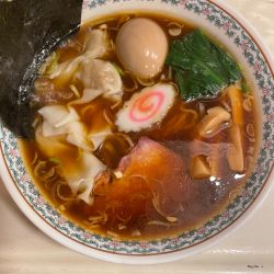 魚介醤油ラーメン+味玉+ワンタン