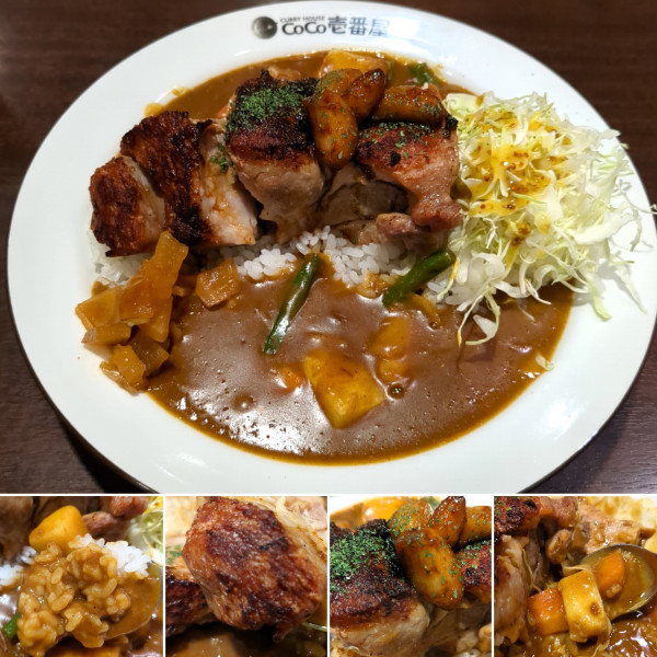 「肉魂とんてきカレー(3辛)＋野菜＝1830円」@カレーハウスCoCo壱番屋 御徒町昭和通り店の写真