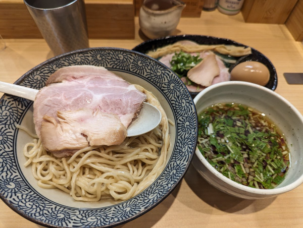 「特製鴨と上州地鶏つけ麺1100円」@鴨と上州地鶏 中華そば 鷹の写真