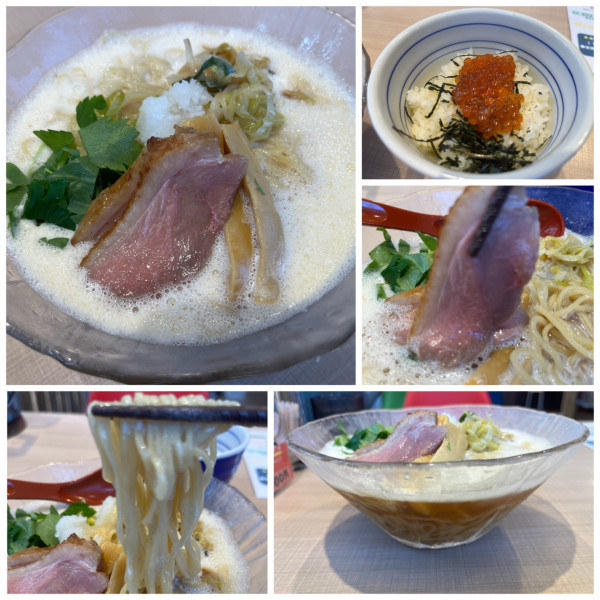 「【限定】冷やし鴨南蛮SOBA1200円いくら丼450円」@㐂りん食堂の写真