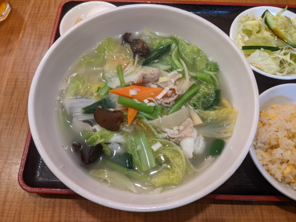 「野菜タンメンセット：800円」@香港亭 浅草店の写真