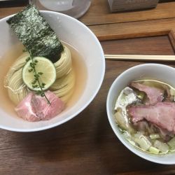 昆布水のつけ麺塩ちょい肉増し