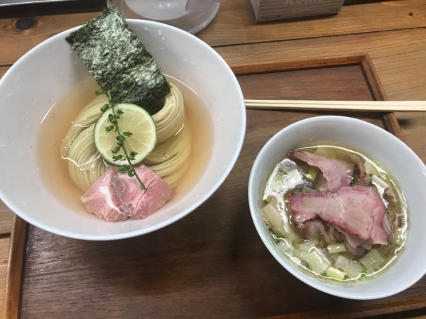 「昆布水のつけ麺塩ちょい肉増し」@YOKOKURA STOREHOUSEの写真