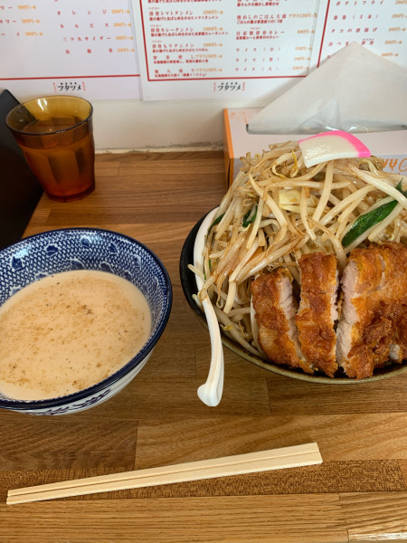 「排骨盛タンメン大野菜増@1360   ニンニク」@極濃湯麺フタツメ 須坂店の写真