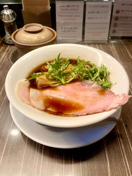 「中華蕎麦 熟成醤油【TP】自家製生佃煮卵かけ御飯」@中華蕎麦 三藤の写真