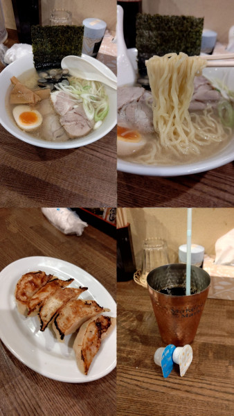 「『しじみラーメン+焼き餃子セット(¥850+250)』」@下かまた村の写真