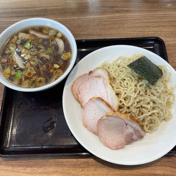 「チャーシューつけ麺+豚ライス  ￥1090+￥300」@飯村製作所の写真