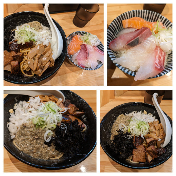 「【限定】牡蠣とクリームチーズのまぜそば➕大盛り➕海鮮丼」@らーめん廣澤の写真