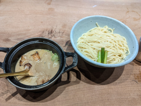 「つけめん（ゆず麵・1.5玉・もつ）」@麺や 高倉二条の写真