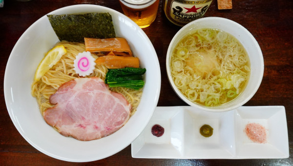 「昆布水つけ麺（塩）＋味玉＋ビール中瓶」@麺処 むら井の写真