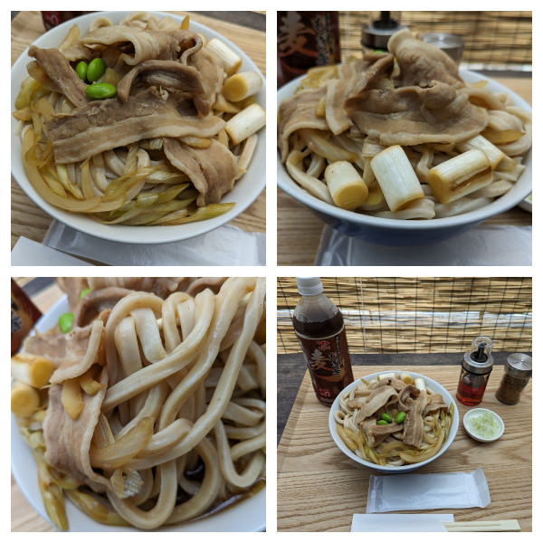「豚ぶっかけうどん➕麺増し」@武蔵野うどん越ヶ家の写真