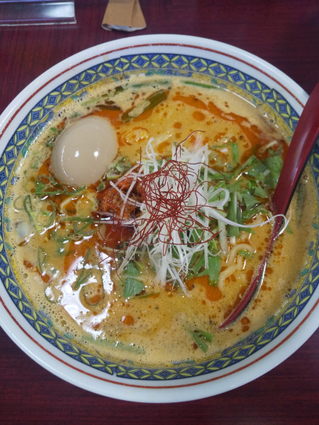 「濃厚白ごま担々麵（味玉付き）」@碧天ラーメン 恵那店の写真