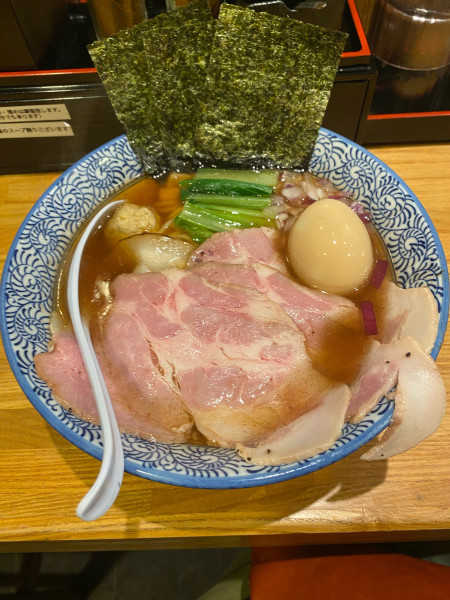 「特製中華そば➕麺固め」@鶏節麺 かびらの写真