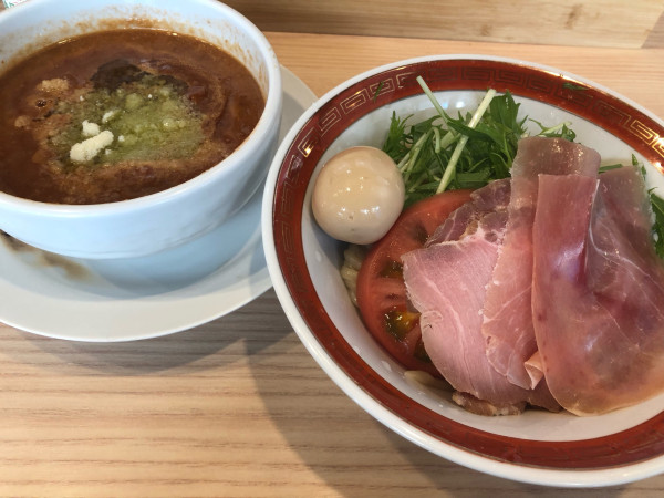 「海老トマトつけ麺」@オリオン食堂の写真