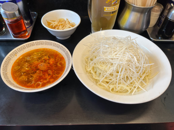 「ねぎつけ麺」@中国手打拉麺 馬賊 浅草本店の写真