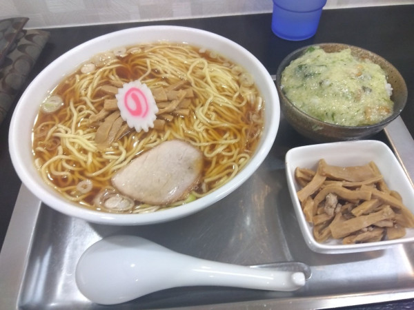 「中華蕎麦(中)＋メンマ　本日の丼もの」@中華蕎麦 きよしの写真