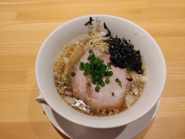 「背脂醤油ラーメン　細麺　替え玉　850+110円」@らぁ麺すみ田 山形大野目店の写真