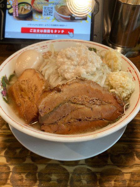 「豚そば豚２枚」@つけめん・らーめん 活龍 茨大前店の写真