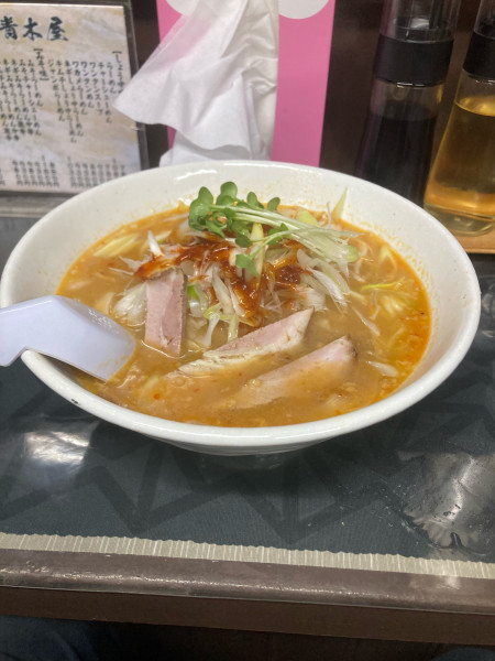 「味噌ネギラーメン中辛」@らーめん亭青木屋の写真