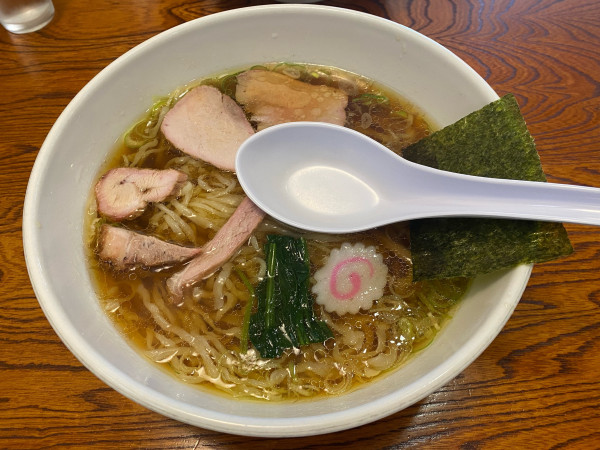 「手打ち中華そば大盛り」@白河手打中華 賀乃屋の写真