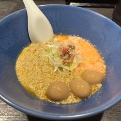 蟹まぜそば　うずら