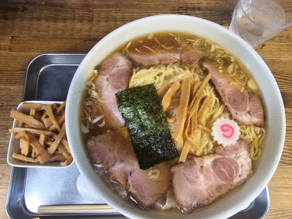 「チャーシューワンタン麺・大盛(3玉)・メンマ ￥1,900」@日吉 大勝軒の写真