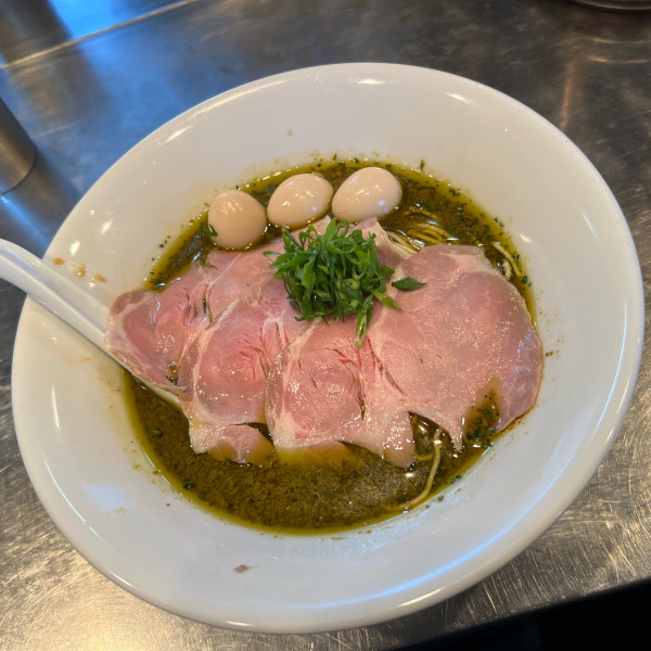 「鮑の肝のニボンゴレ＋うずら」@さんじの写真