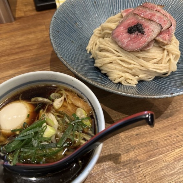 「武州和牛と深谷ネギのつけ麺」@麺処 青野の写真