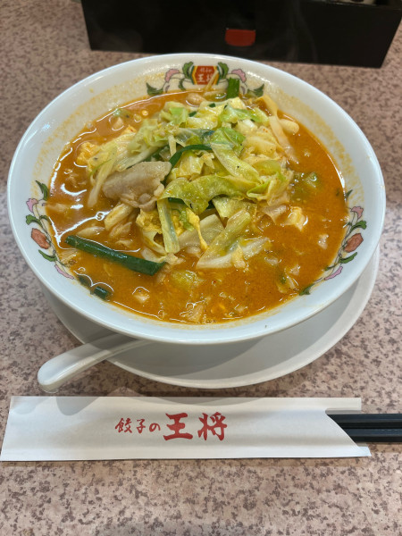 「豚辛ラーメン(638円)」@餃子の王将 前橋市問屋町店の写真