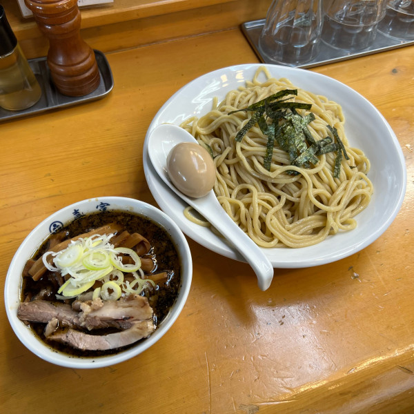 「味玉チャーシュー支那竹つけそば麺大盛り」@中華そば 喜富の写真