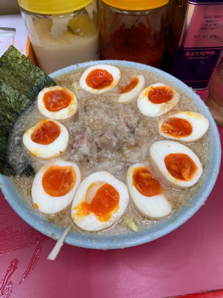 「ネギ味噌ラーメン＋コテコテ＋味玉×5」@ラーメンショップ 牛久結束店の写真