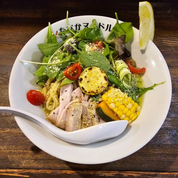 「【限定】まぜそばニボーニャカウダー」@たなか青空笑店の写真