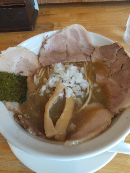 「煮干そば チャーシュー増し(ハーフ)」@煮干そば とみ田の写真