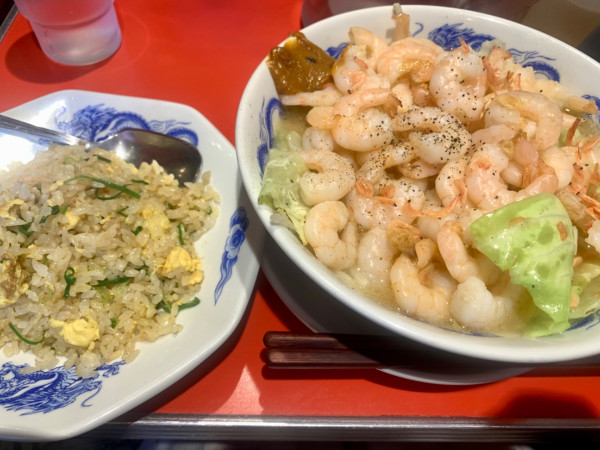 「海老ちゃんタン麺＋半チャーハン」@恵比寿大龍軒の写真