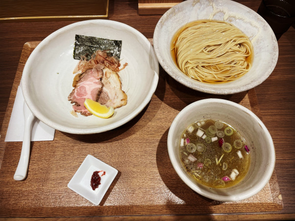 「つけ麺(塩)梅バジル」@Homemade Ramen 麦苗 COREDO室町店の写真