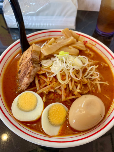 「味噌卵麺　メチャアジ」@蒙古タンメン中本 甲府店の写真