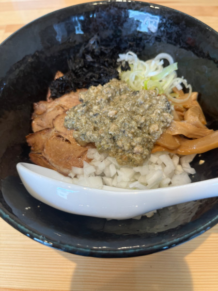 「限定　牡蠣のクリームチーズまぜそば」@らーめん廣澤の写真