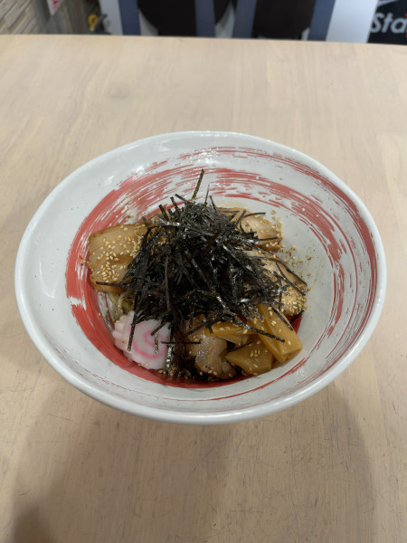 「肉増し油そば（1200円）」@大阪やきそば亭の写真