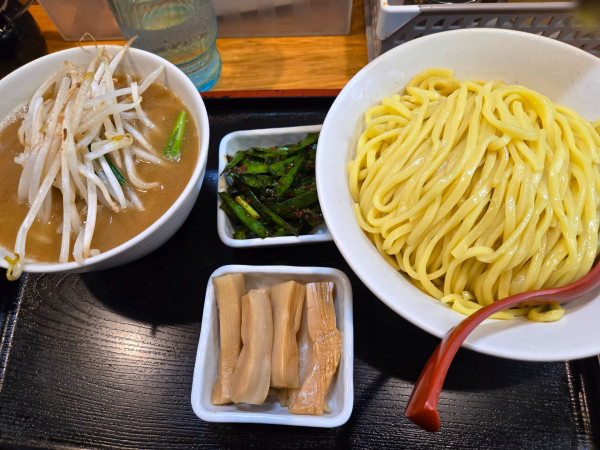 「味噌つけ麺大盛+メンマ+辛ニラ」@味噌麺処 花道庵の写真