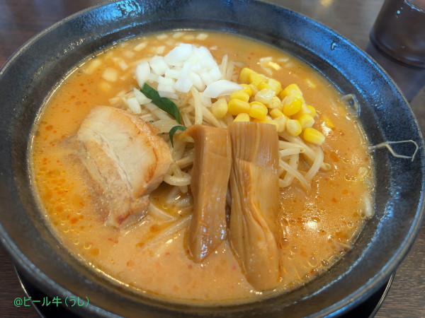 「味噌らーめん(880円)、ミニチャーシュー丼(380円)」@中華そば 昌の写真