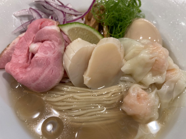 「[期間限定]シジミとホタテの冷やし塩+海老ワンタン」@RAMEN MATSUIの写真